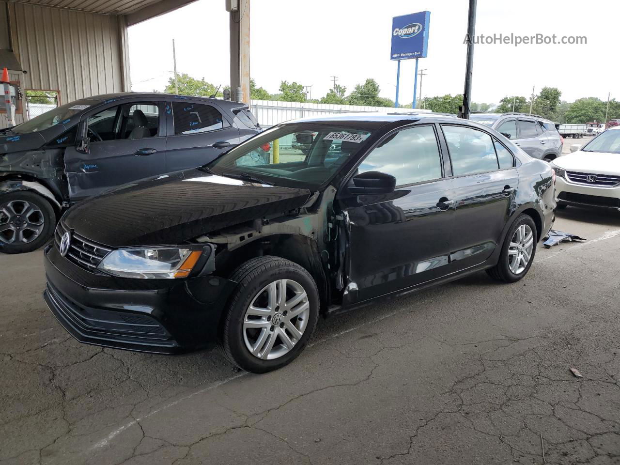 2018 Volkswagen Jetta S Black vin: 3VW2B7AJ0JM218471