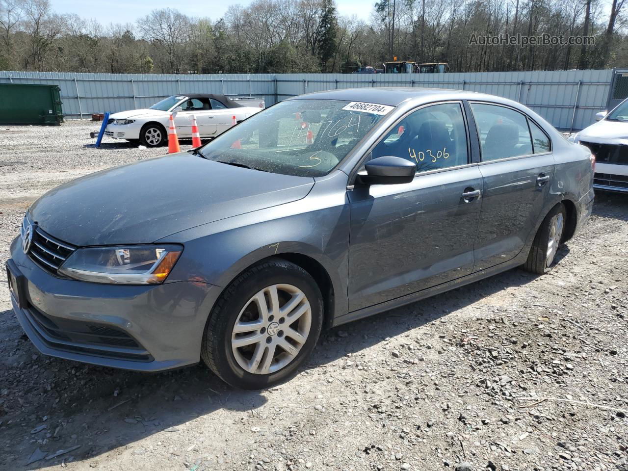 2018 Volkswagen Jetta S Gray vin: 3VW2B7AJ0JM230183