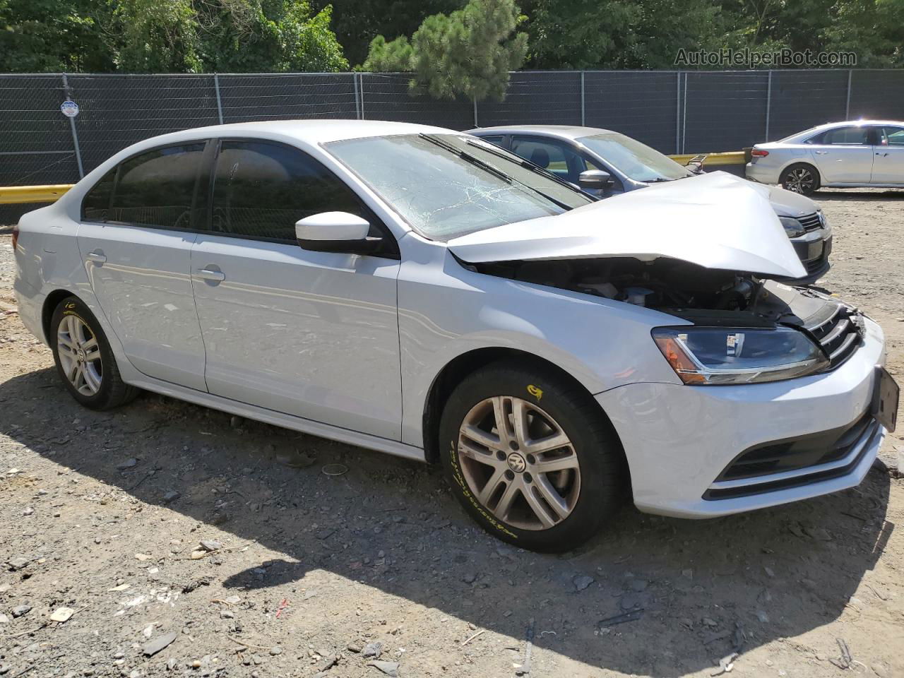 2018 Volkswagen Jetta S White vin: 3VW2B7AJ0JM238851