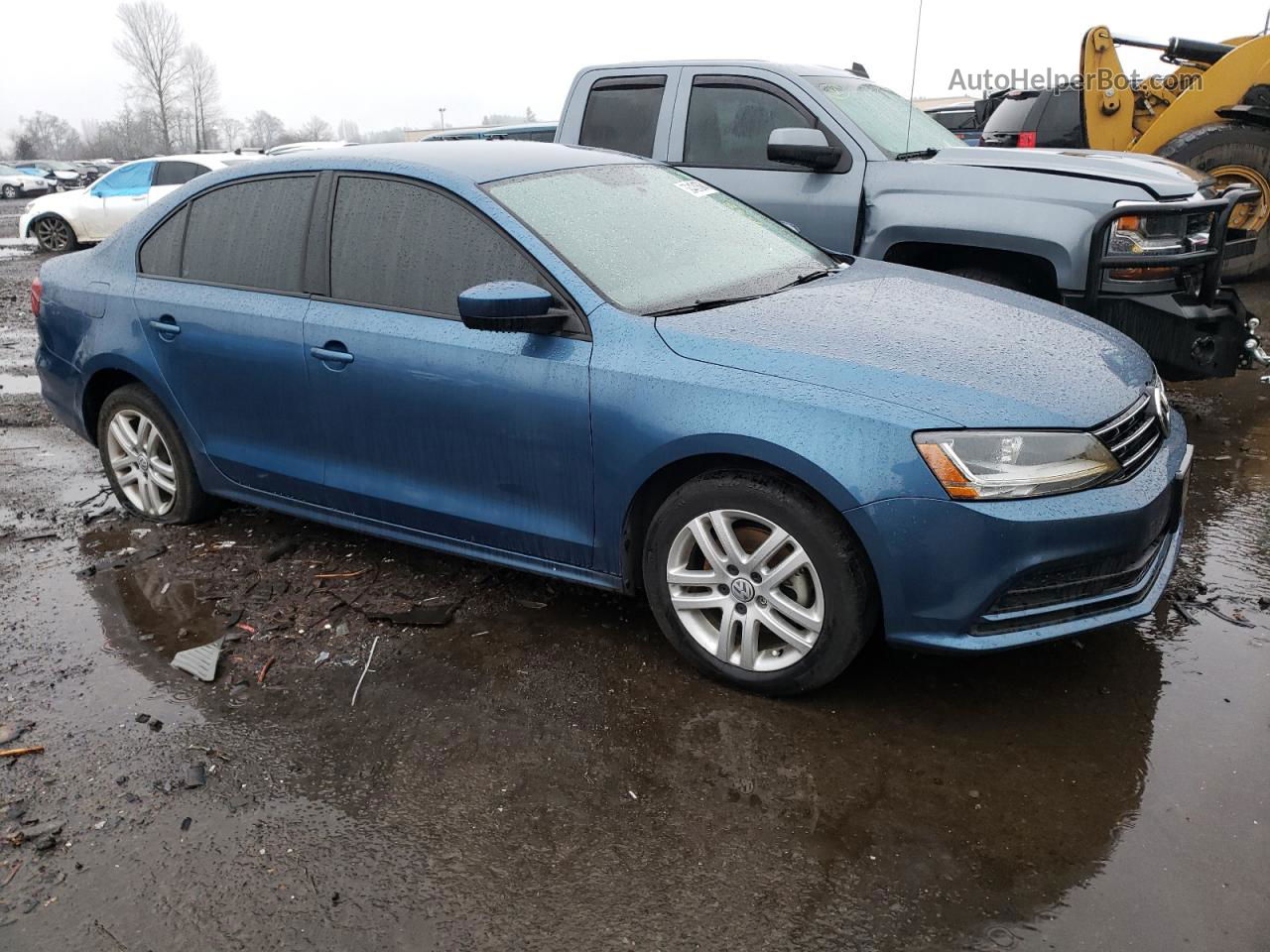 2018 Volkswagen Jetta S Blue vin: 3VW2B7AJ0JM257139