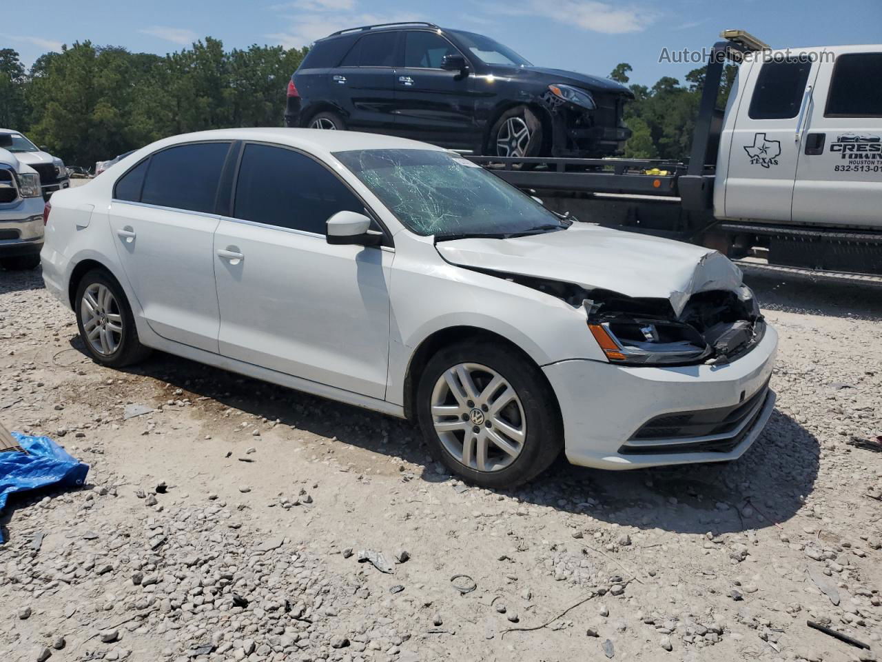 2017 Volkswagen Jetta S Белый vin: 3VW2B7AJ1HM207750