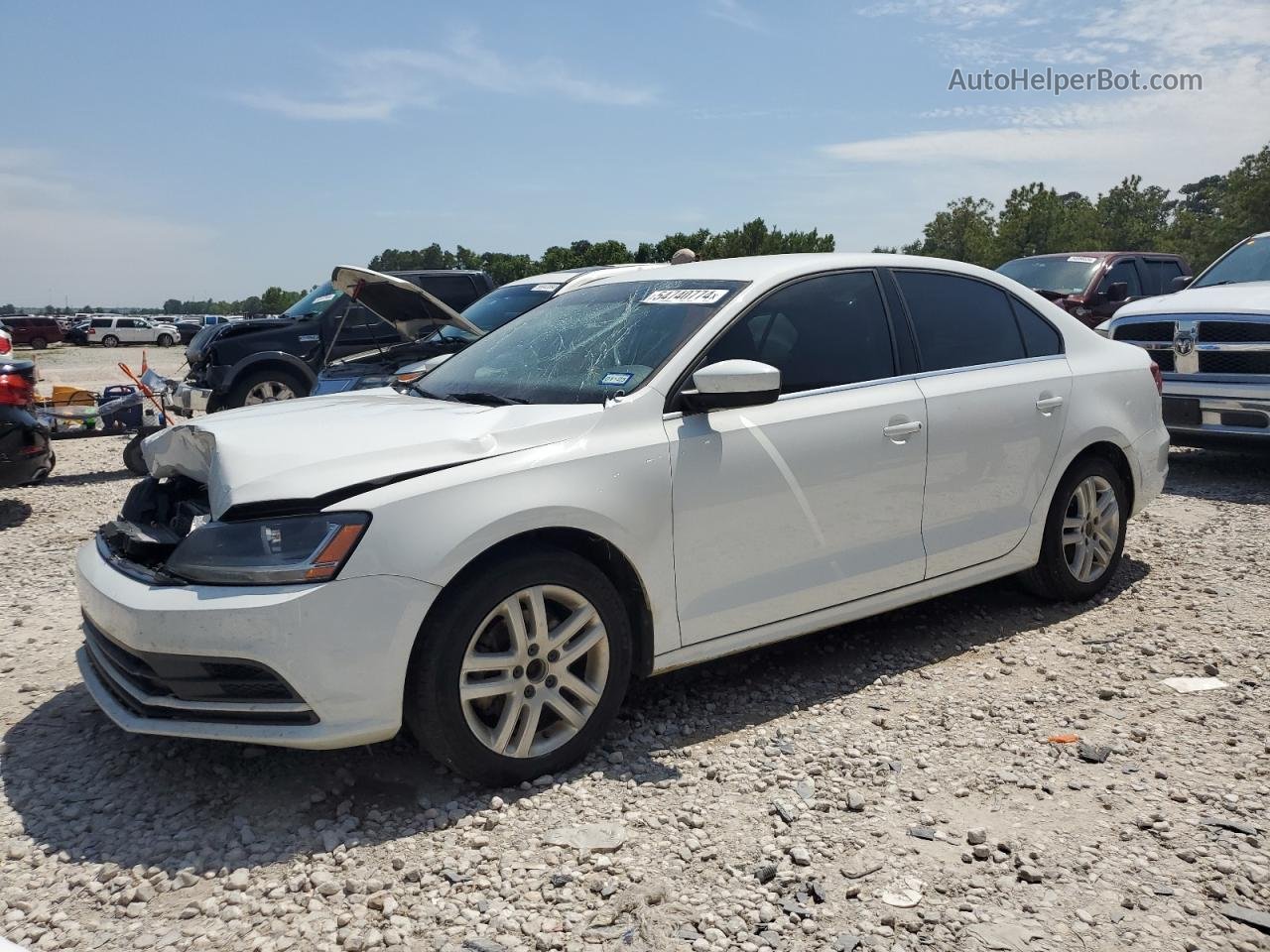 2017 Volkswagen Jetta S Белый vin: 3VW2B7AJ1HM207750