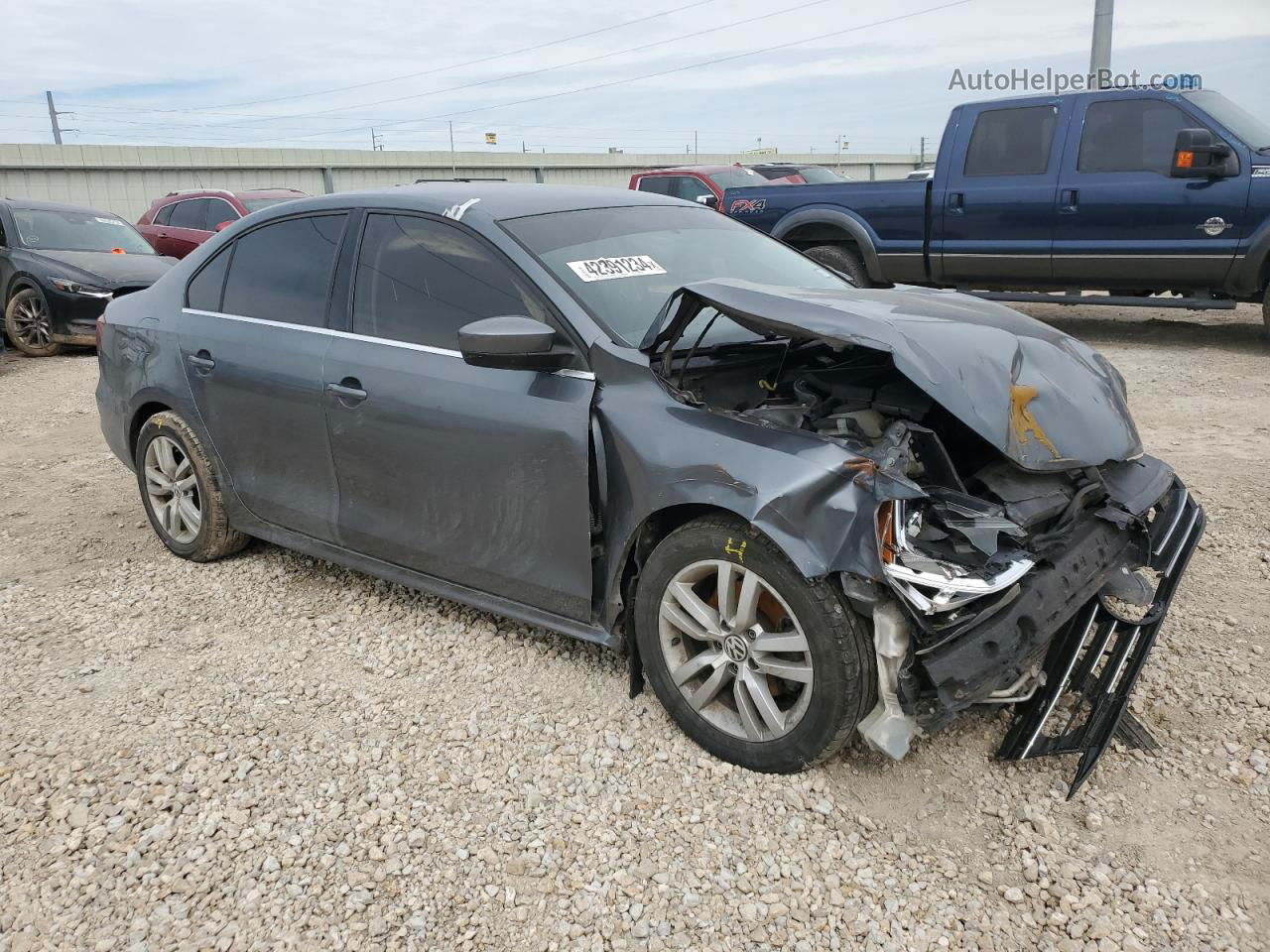 2017 Volkswagen Jetta S Gray vin: 3VW2B7AJ1HM236715