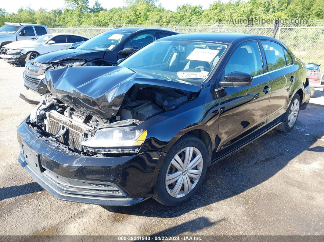 2017 Volkswagen Jetta 1.4t S Black vin: 3VW2B7AJ1HM311395