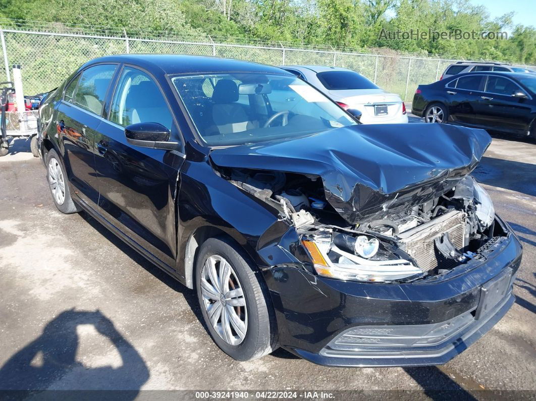 2017 Volkswagen Jetta 1.4t S Black vin: 3VW2B7AJ1HM311395