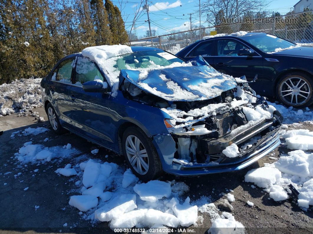 2017 Volkswagen Jetta 1.4t S Blue vin: 3VW2B7AJ1HM322476