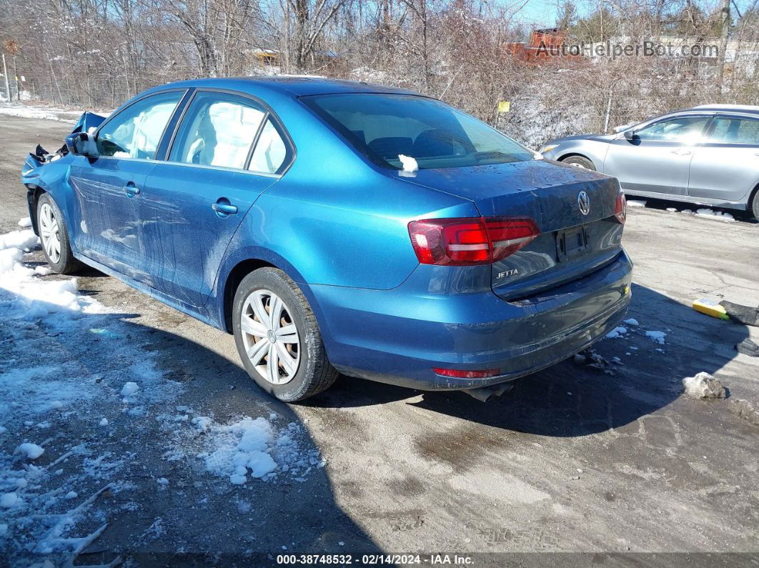 2017 Volkswagen Jetta 1.4t S Blue vin: 3VW2B7AJ1HM322476