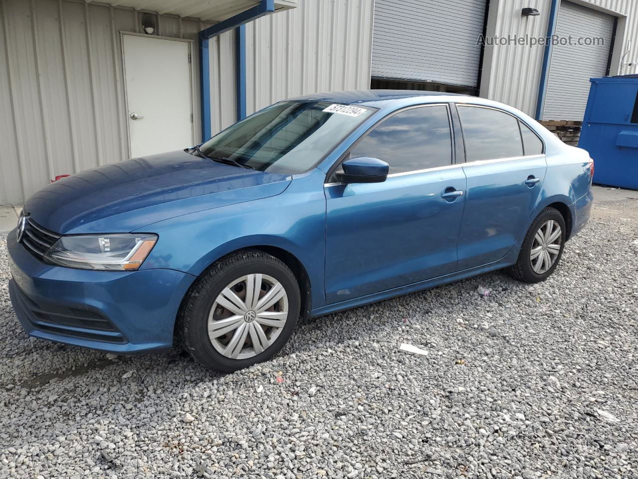 2017 Volkswagen Jetta S Синий vin: 3VW2B7AJ1HM411142