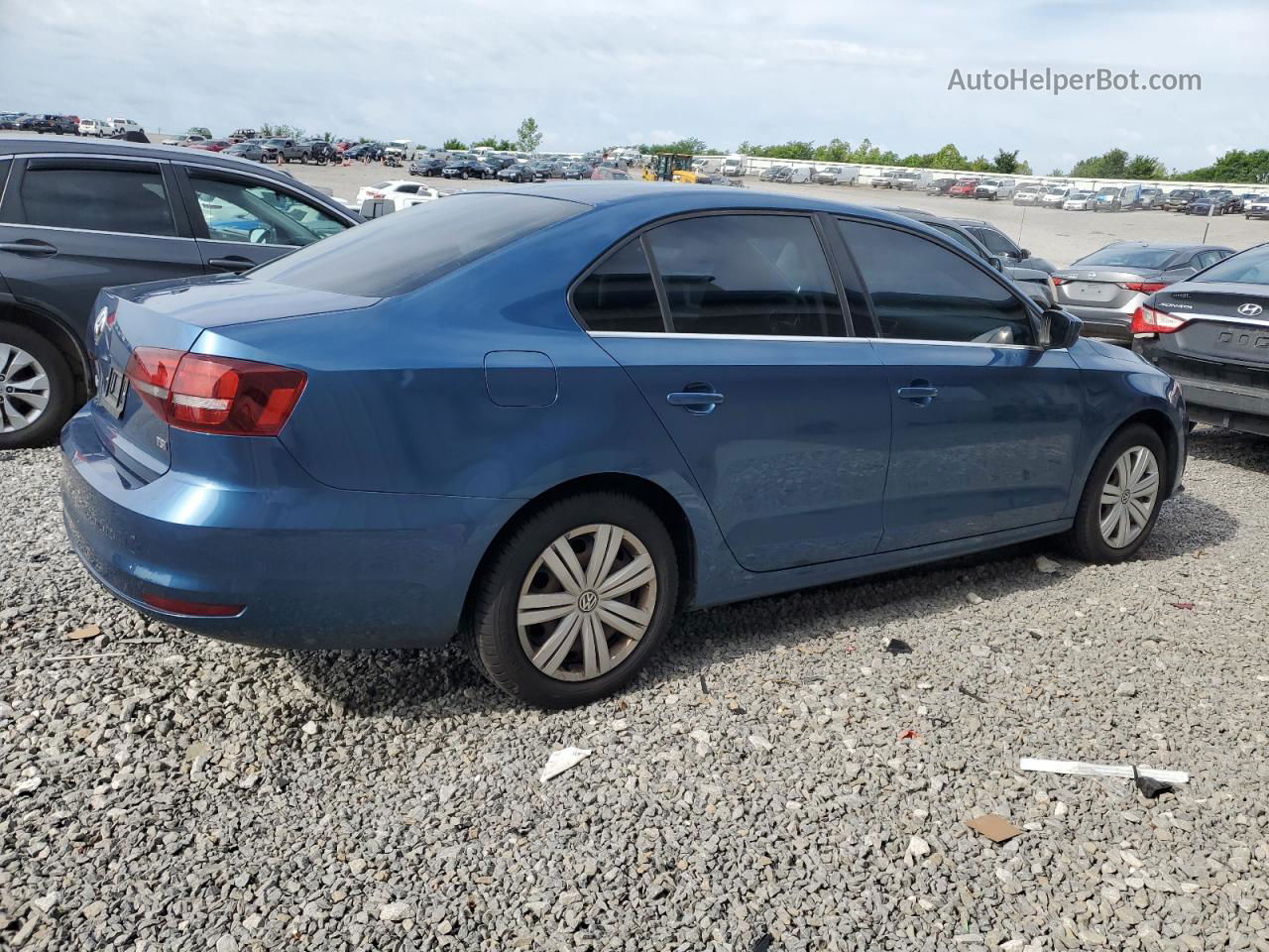 2017 Volkswagen Jetta S Синий vin: 3VW2B7AJ1HM411142