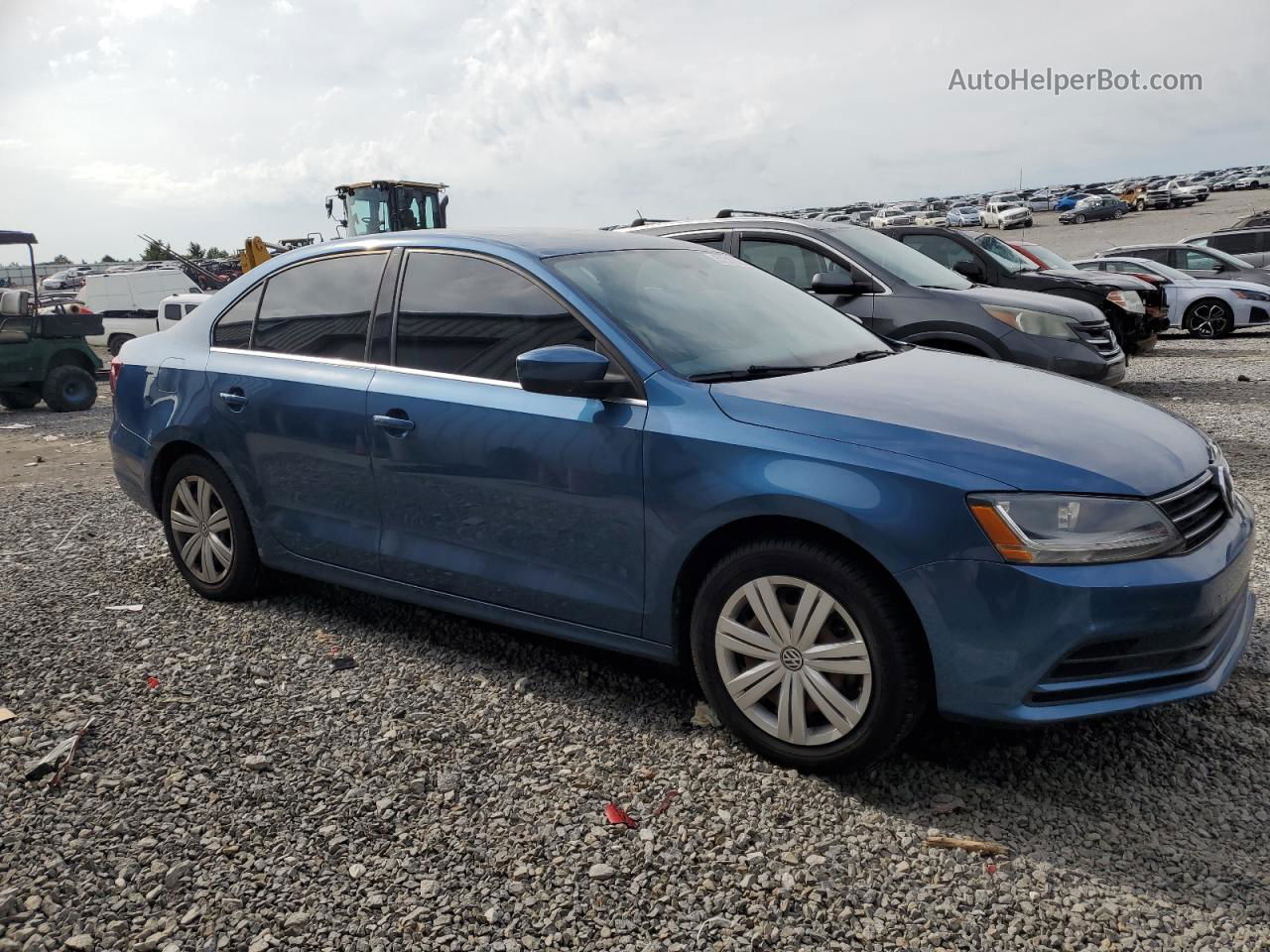 2017 Volkswagen Jetta S Синий vin: 3VW2B7AJ1HM411142