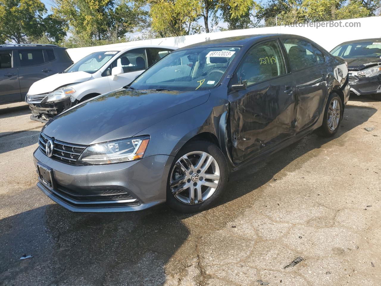 2018 Volkswagen Jetta S Угольный vin: 3VW2B7AJ1JM228166