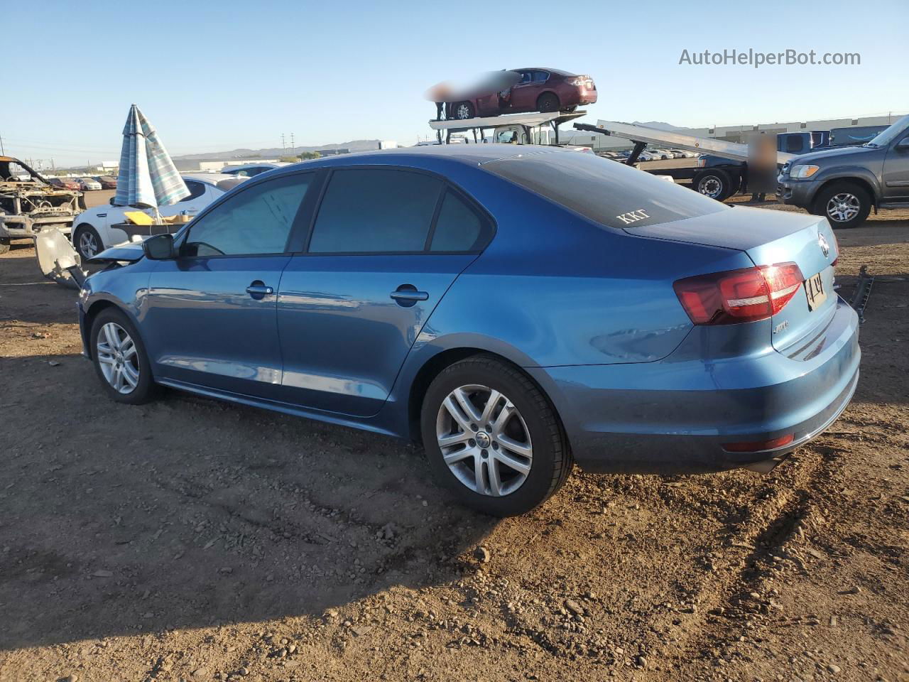 2018 Volkswagen Jetta S Синий vin: 3VW2B7AJ1JM229849