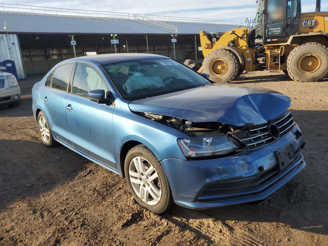 2018 Volkswagen Jetta S Синий vin: 3VW2B7AJ1JM229849