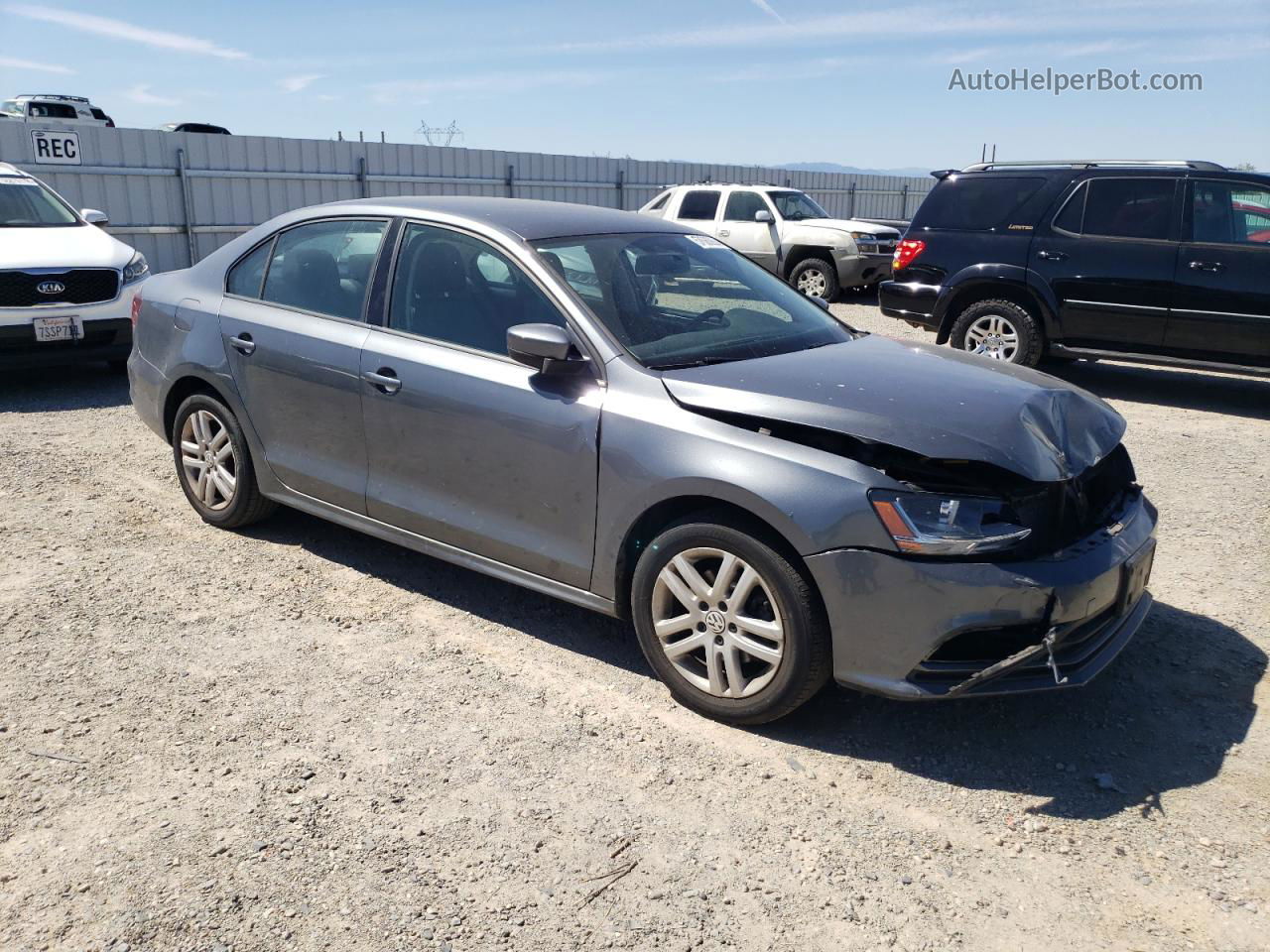 2018 Volkswagen Jetta S Серый vin: 3VW2B7AJ1JM262060