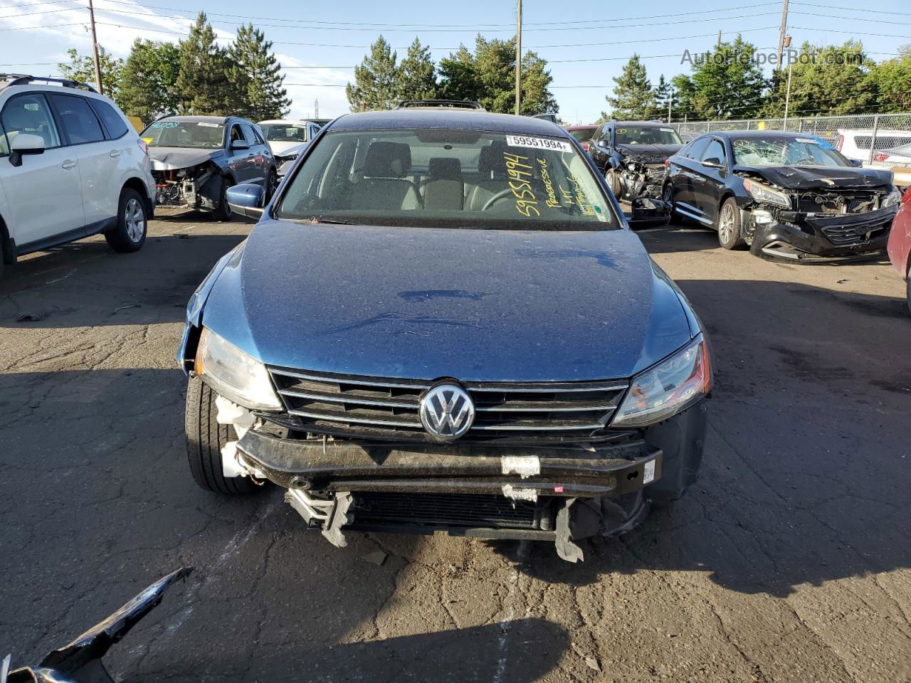 2017 Volkswagen Jetta S Синий vin: 3VW2B7AJ2HM202427