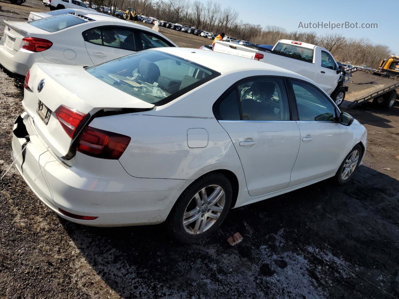 2017 Volkswagen Jetta S White vin: 3VW2B7AJ2HM306559