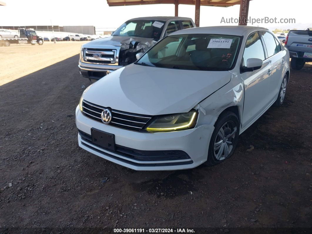 2017 Volkswagen Jetta 1.4t S White vin: 3VW2B7AJ2HM354286