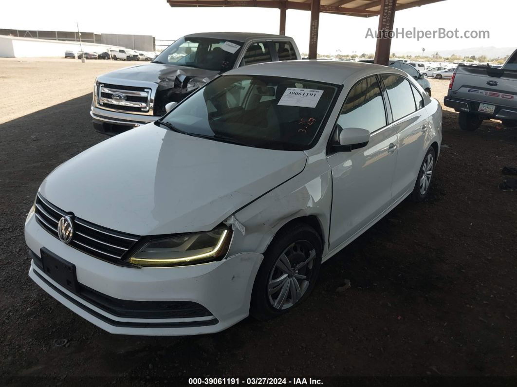 2017 Volkswagen Jetta 1.4t S White vin: 3VW2B7AJ2HM354286