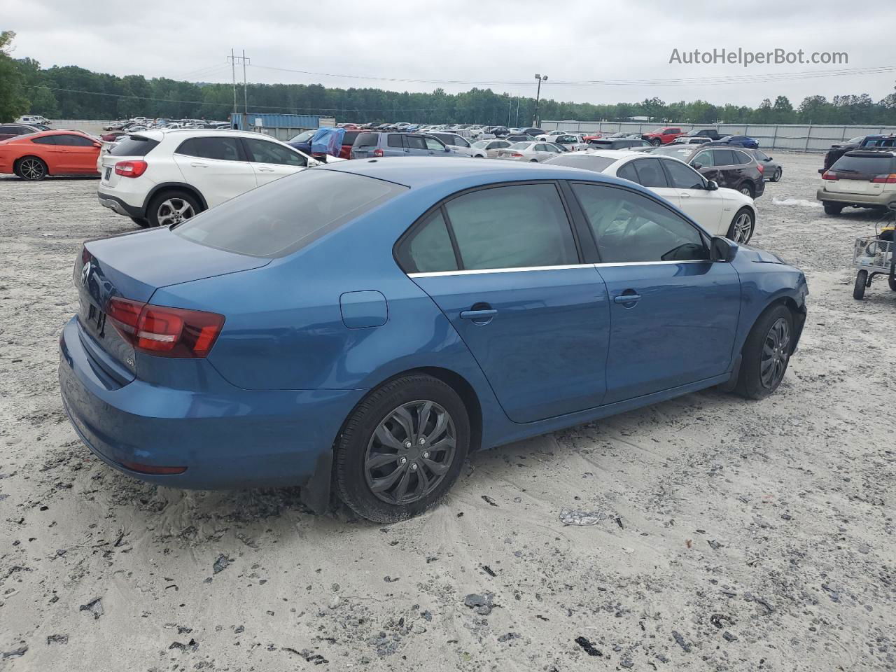 2017 Volkswagen Jetta S Синий vin: 3VW2B7AJ2HM395887