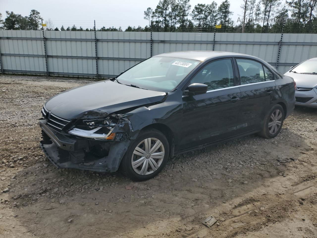 2017 Volkswagen Jetta S Black vin: 3VW2B7AJ2HM400280