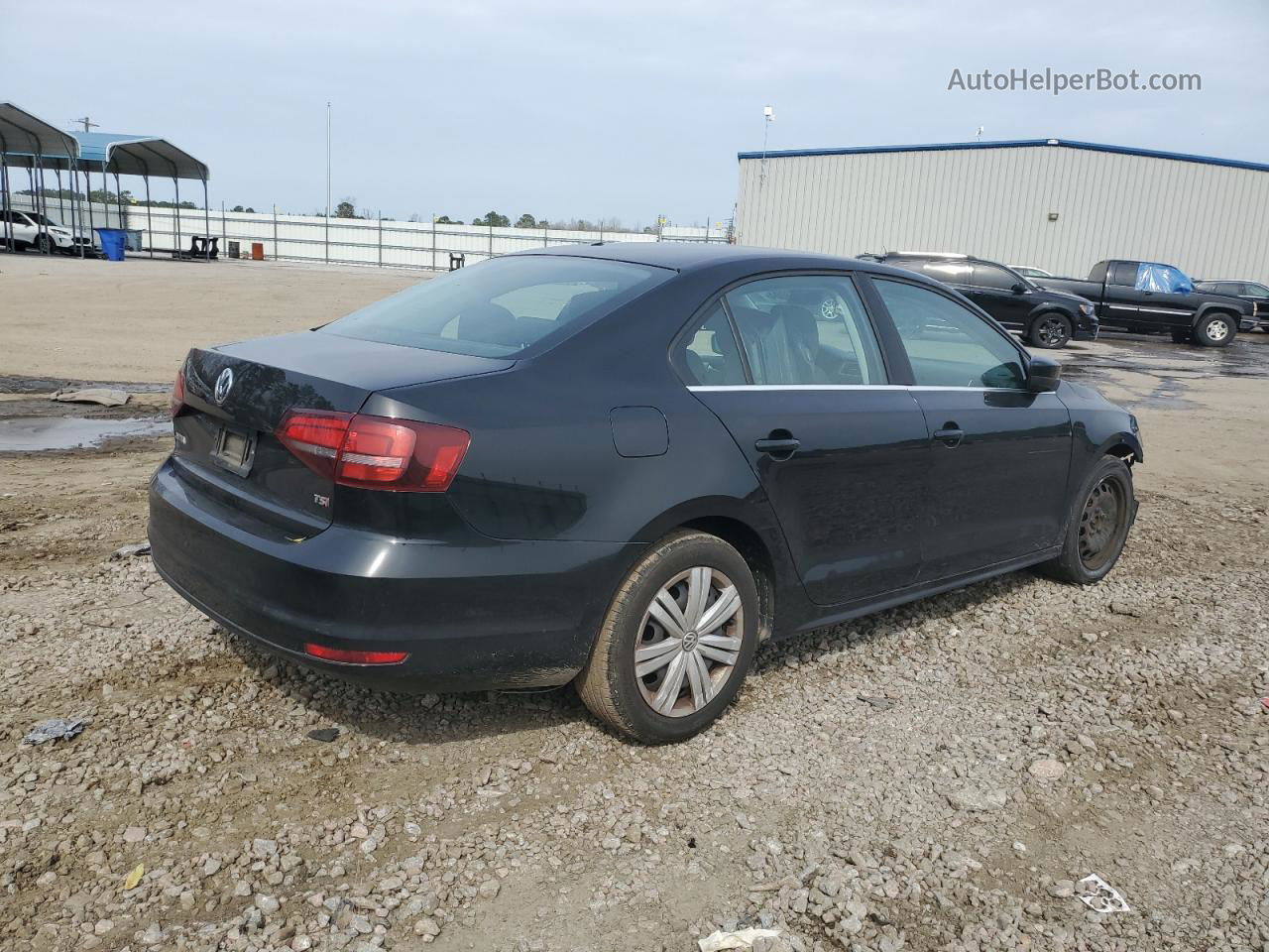 2017 Volkswagen Jetta S Black vin: 3VW2B7AJ2HM400280