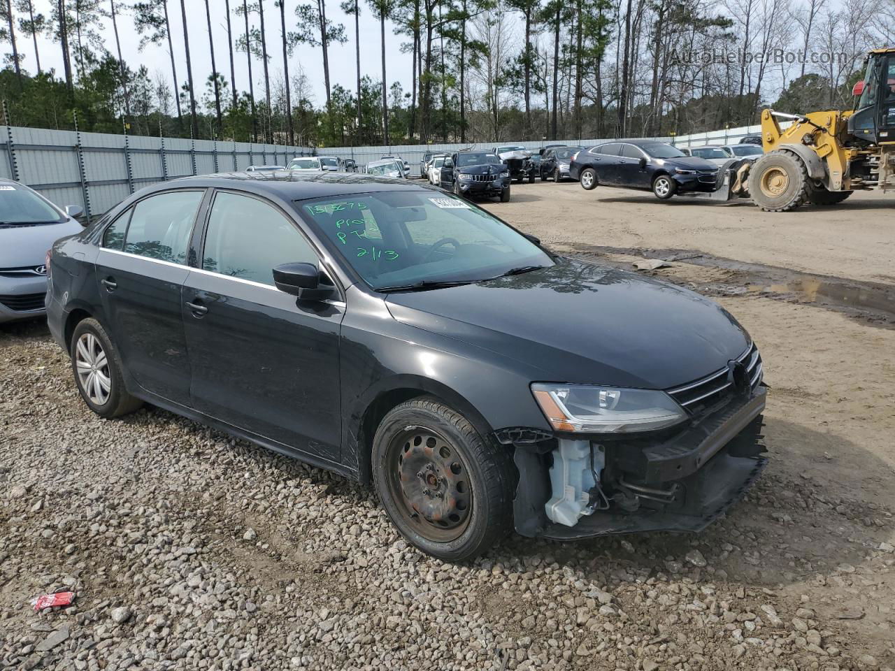 2017 Volkswagen Jetta S Black vin: 3VW2B7AJ2HM400280