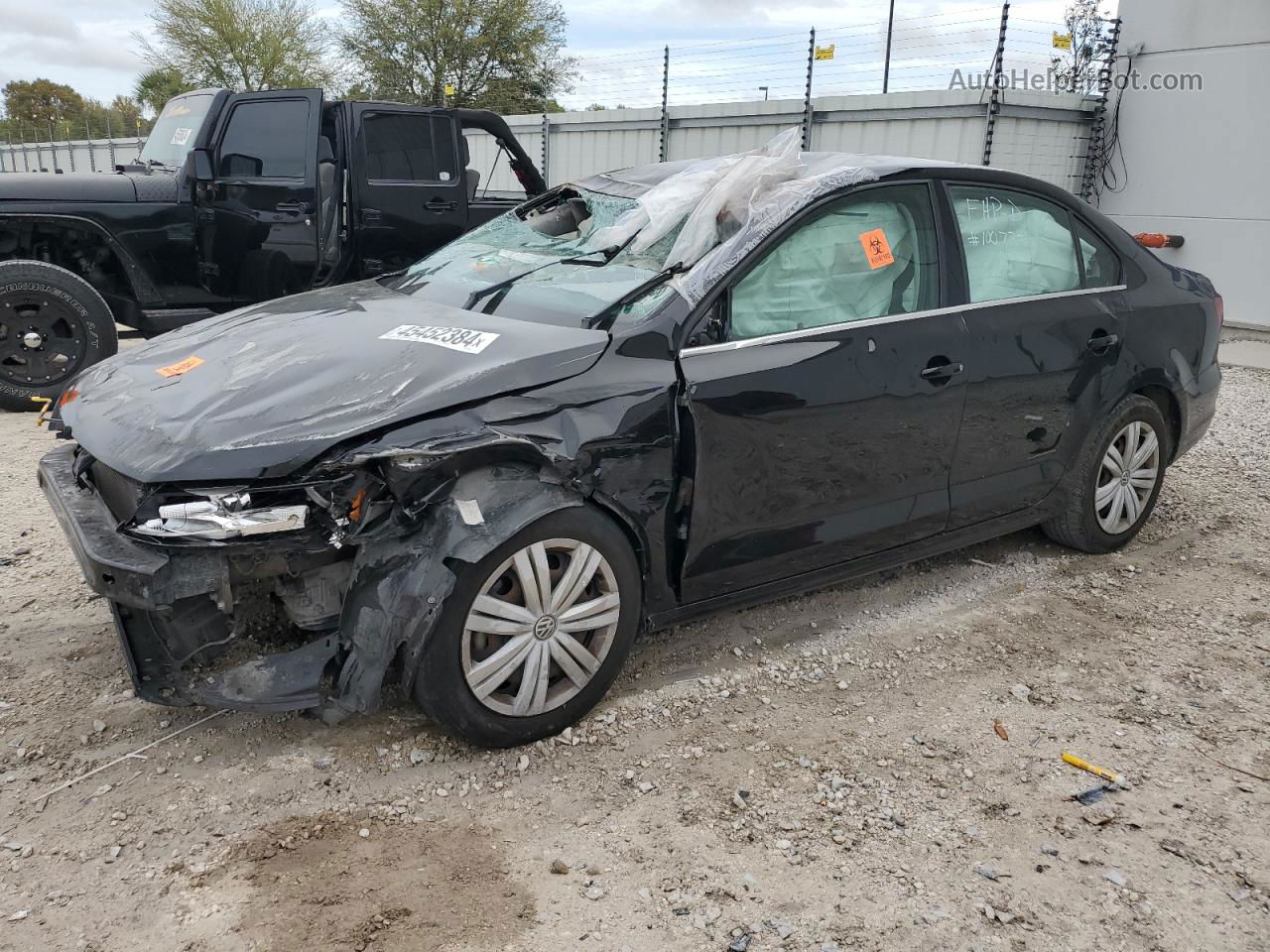 2017 Volkswagen Jetta S Black vin: 3VW2B7AJ2HM406631