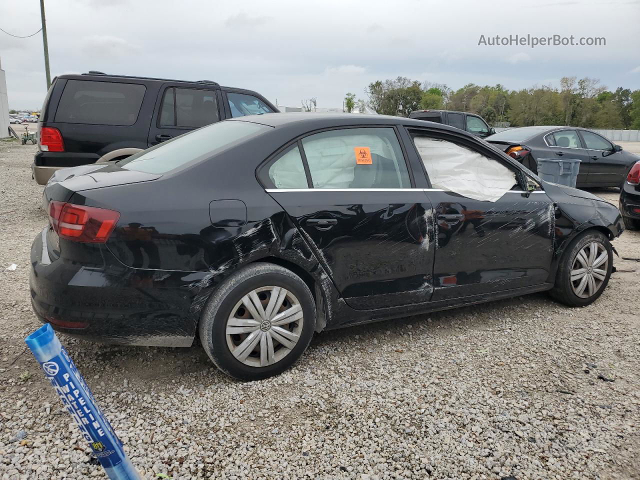 2017 Volkswagen Jetta S Black vin: 3VW2B7AJ2HM406631