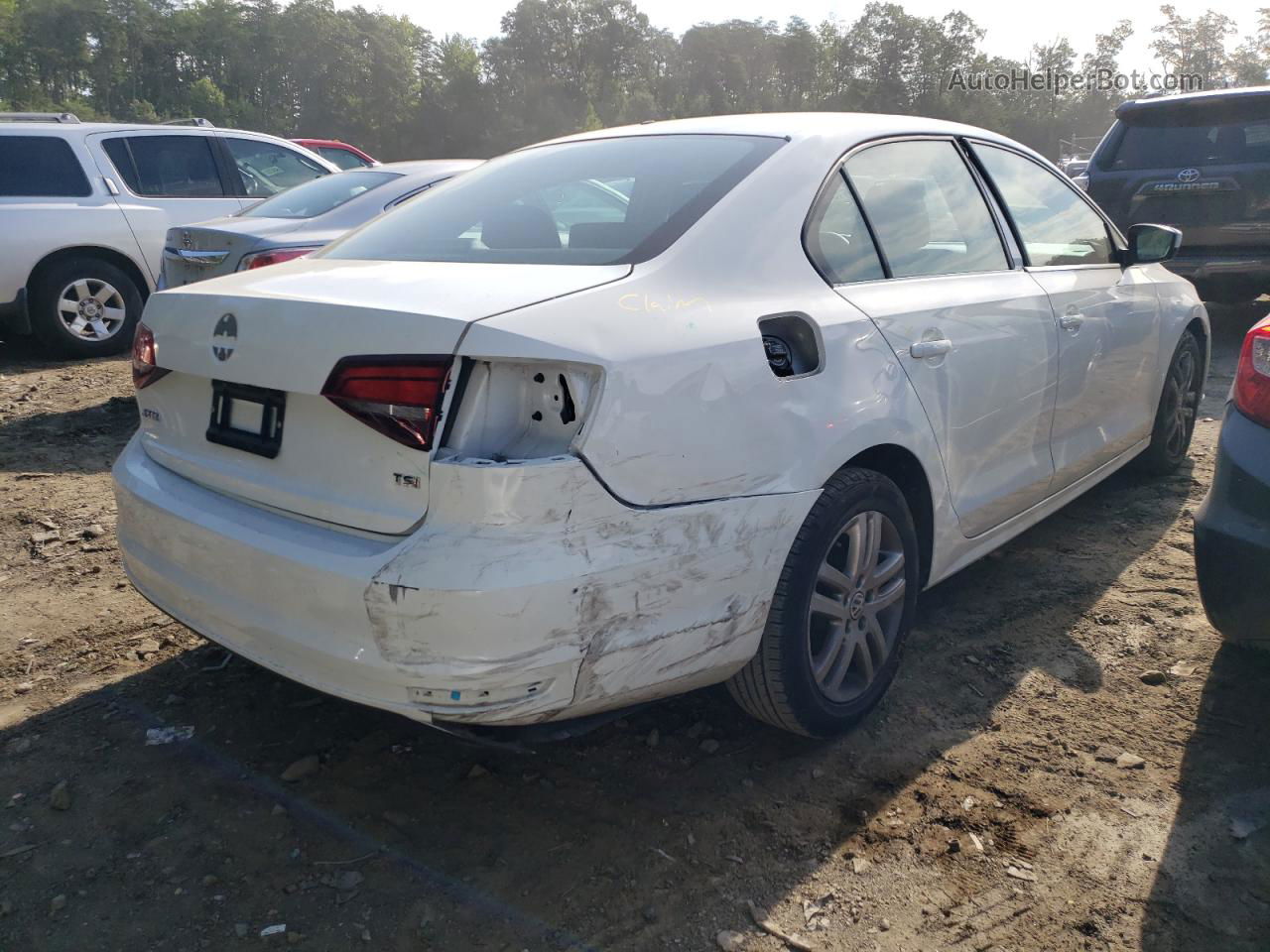 2017 Volkswagen Jetta S White vin: 3VW2B7AJ2HM410615