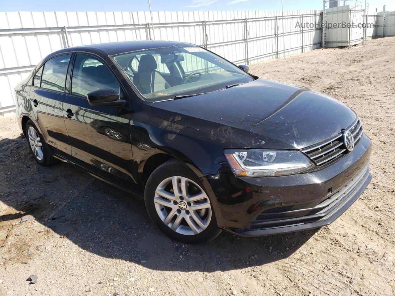 2018 Volkswagen Jetta S Black vin: 3VW2B7AJ2JM260690