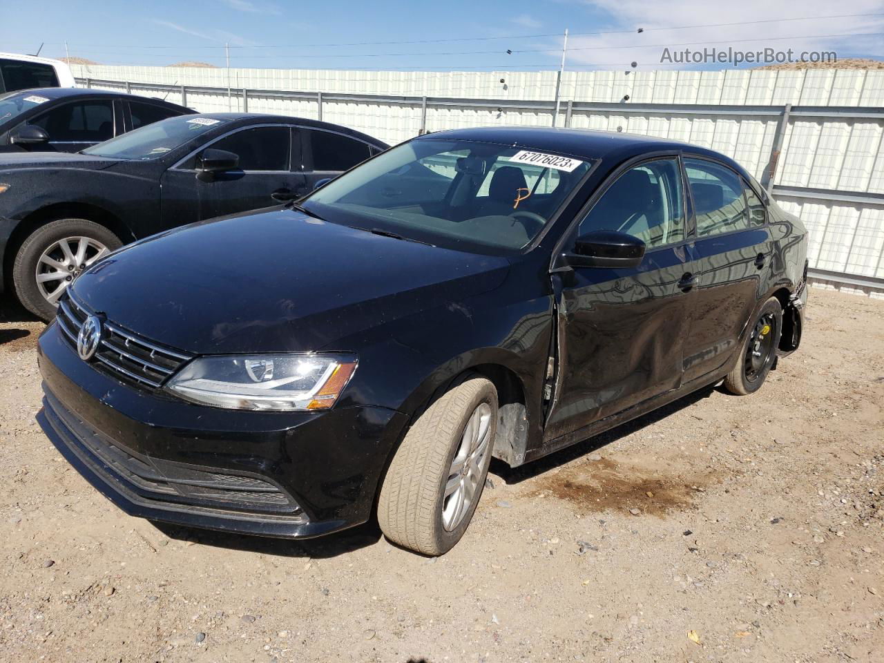 2018 Volkswagen Jetta S Черный vin: 3VW2B7AJ2JM260690