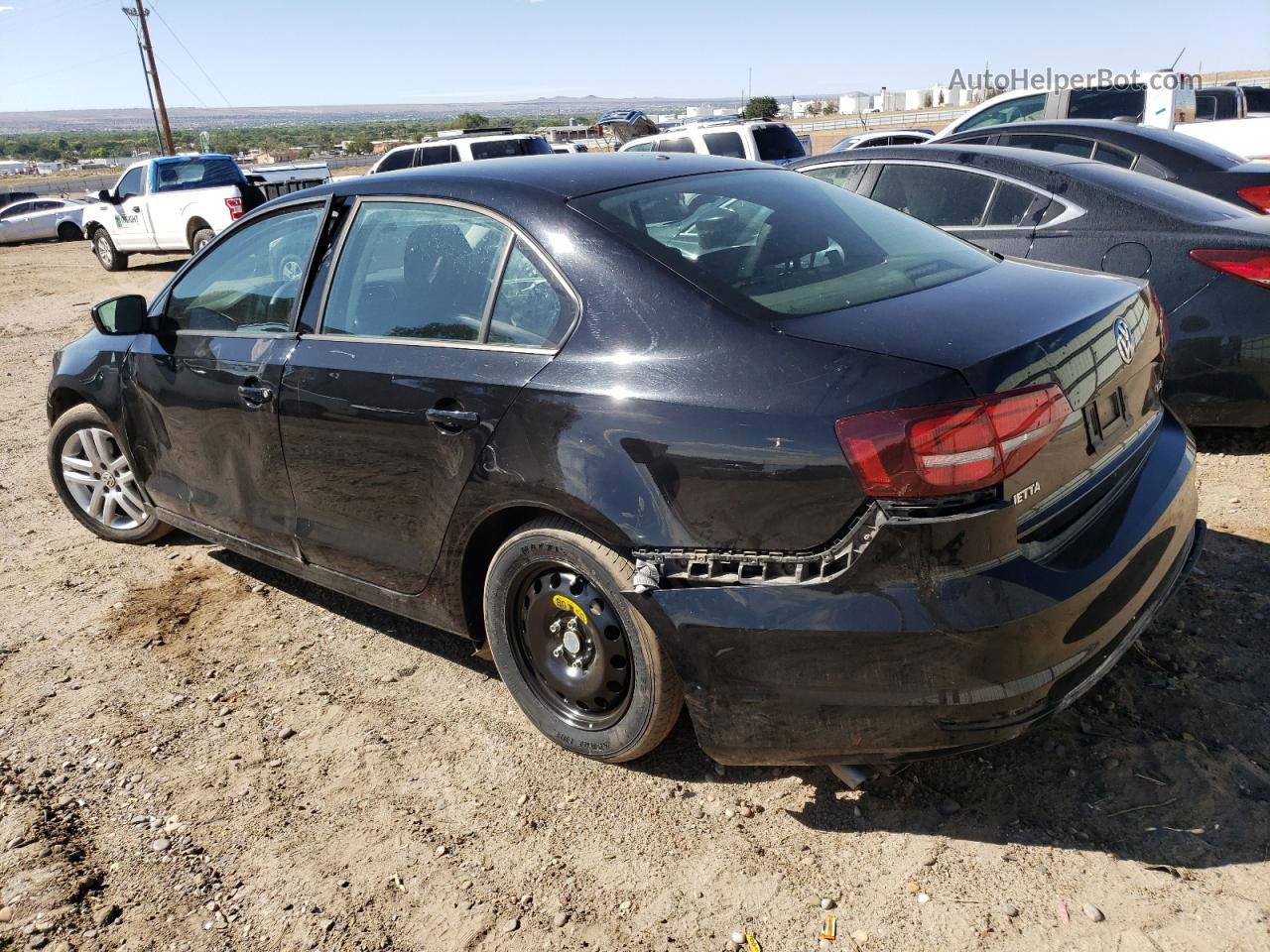 2018 Volkswagen Jetta S Black vin: 3VW2B7AJ2JM260690