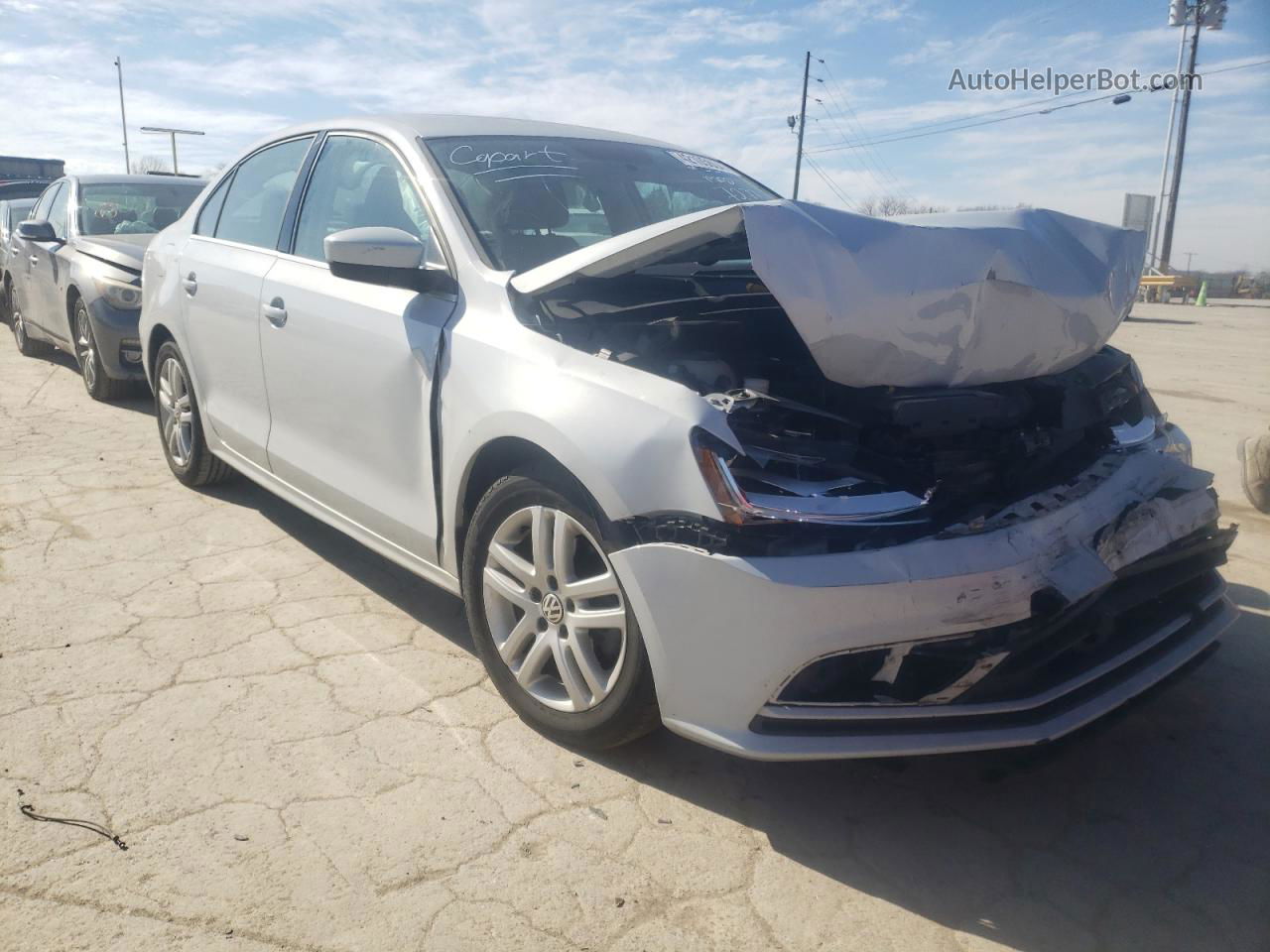 2017 Volkswagen Jetta S White vin: 3VW2B7AJ3HM247277