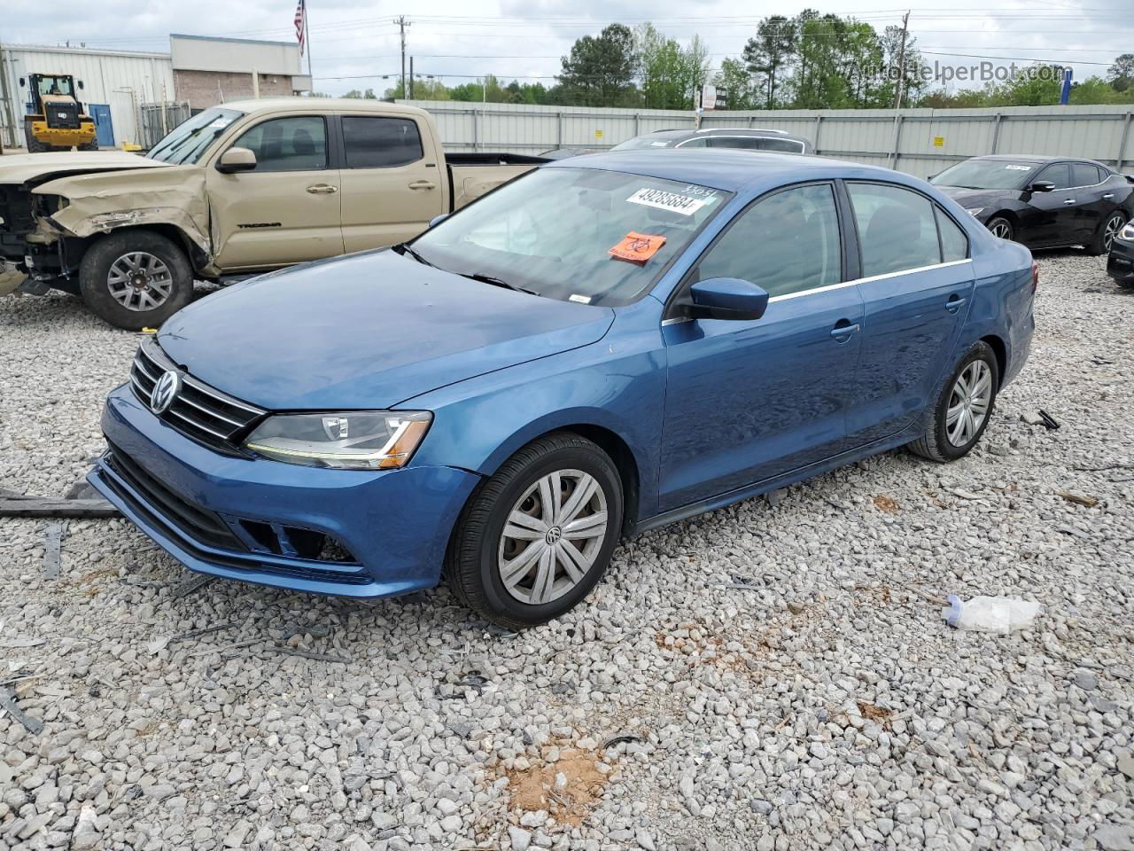 2017 Volkswagen Jetta S Blue vin: 3VW2B7AJ3HM256187