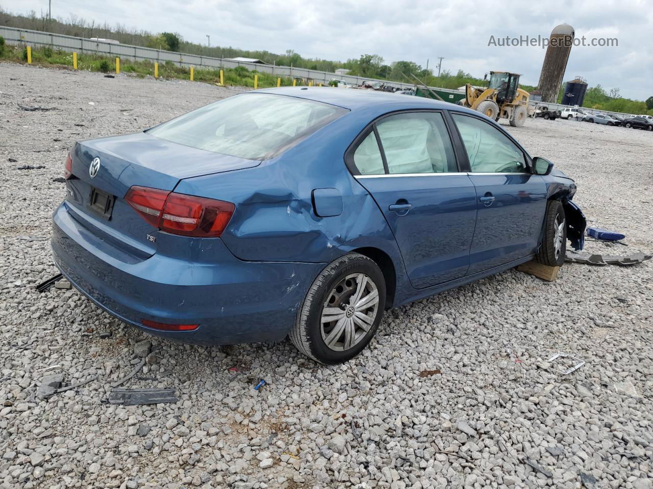 2017 Volkswagen Jetta S Blue vin: 3VW2B7AJ3HM256187