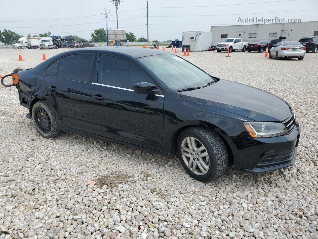 2017 Volkswagen Jetta S Black vin: 3VW2B7AJ3HM277928