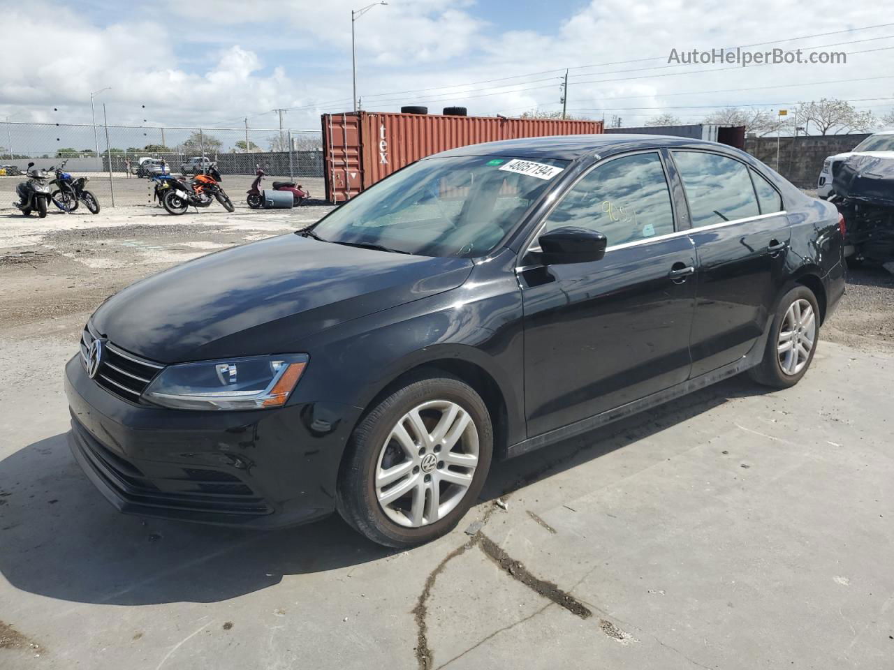 2017 Volkswagen Jetta S Черный vin: 3VW2B7AJ3HM315674