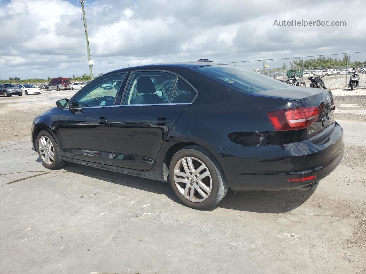 2017 Volkswagen Jetta S Black vin: 3VW2B7AJ3HM315674