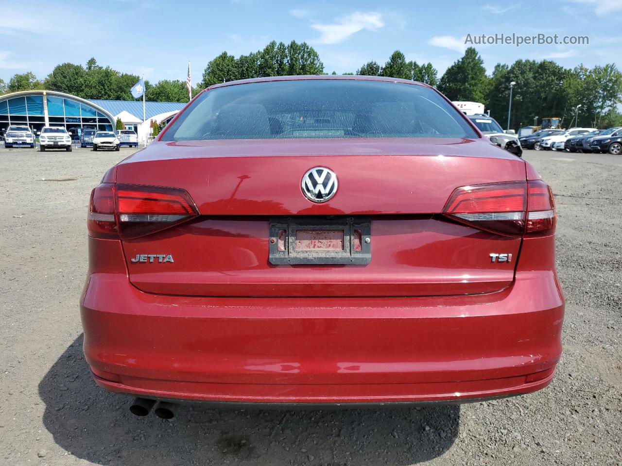 2017 Volkswagen Jetta S Бордовый vin: 3VW2B7AJ3HM362445