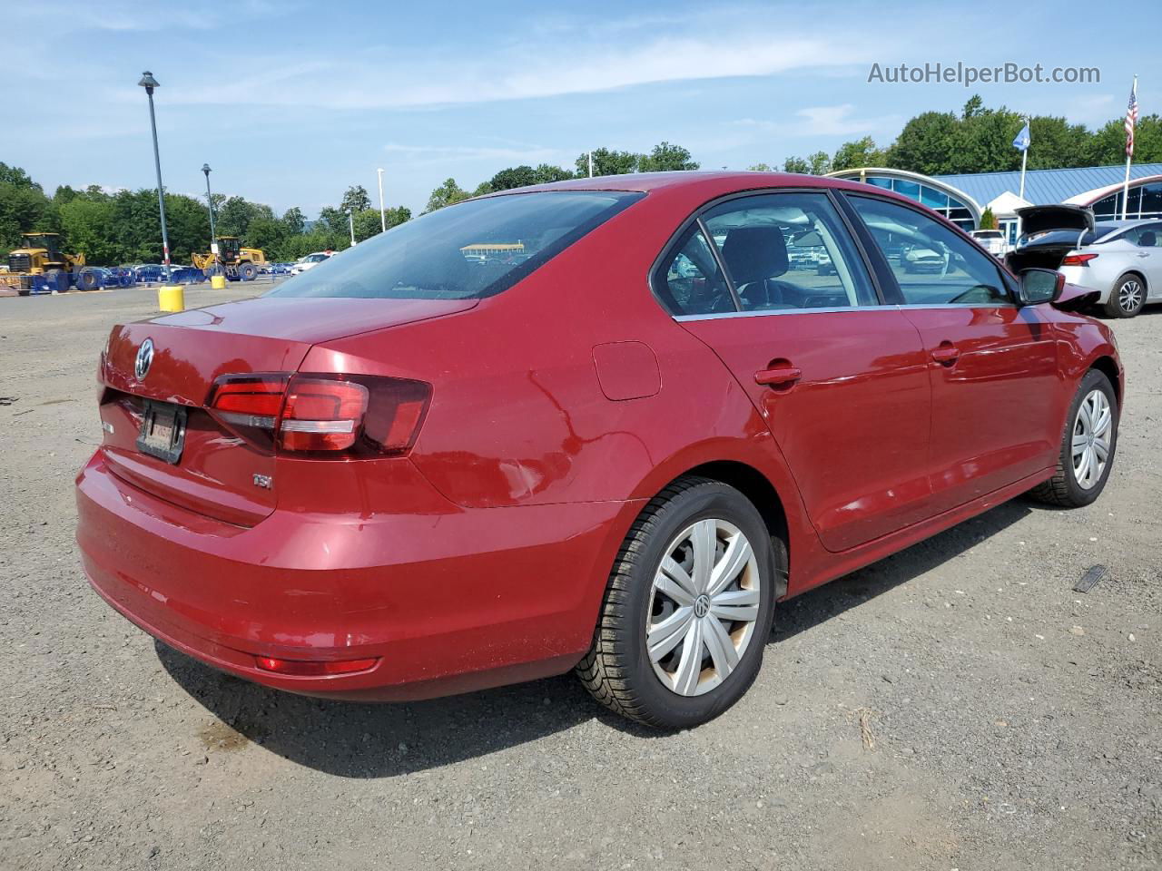 2017 Volkswagen Jetta S Бордовый vin: 3VW2B7AJ3HM362445