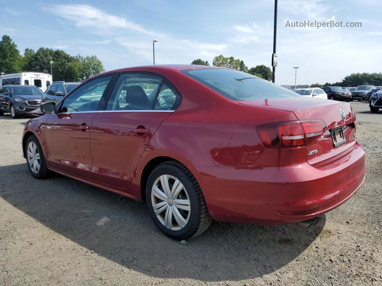 2017 Volkswagen Jetta S Бордовый vin: 3VW2B7AJ3HM362445