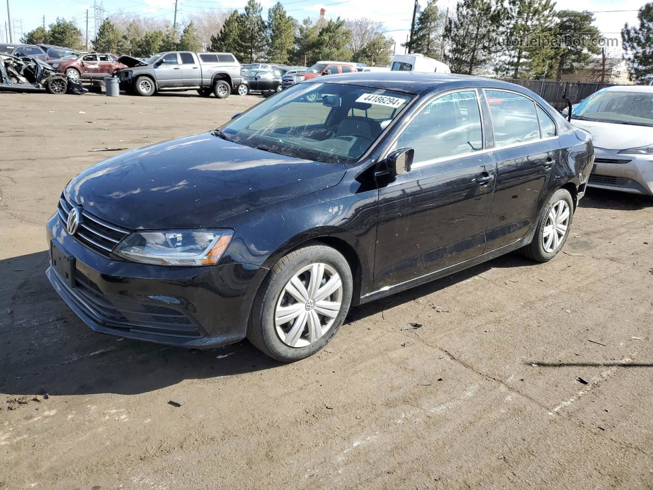 2017 Volkswagen Jetta S Черный vin: 3VW2B7AJ3HM377687