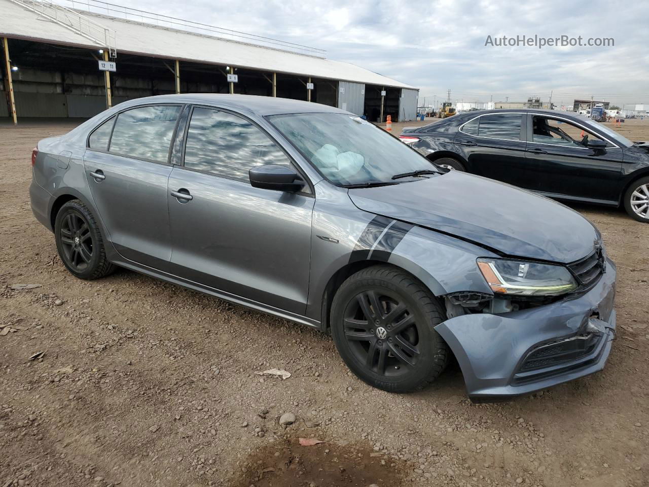 2018 Volkswagen Jetta S Gray vin: 3VW2B7AJ3JM233207