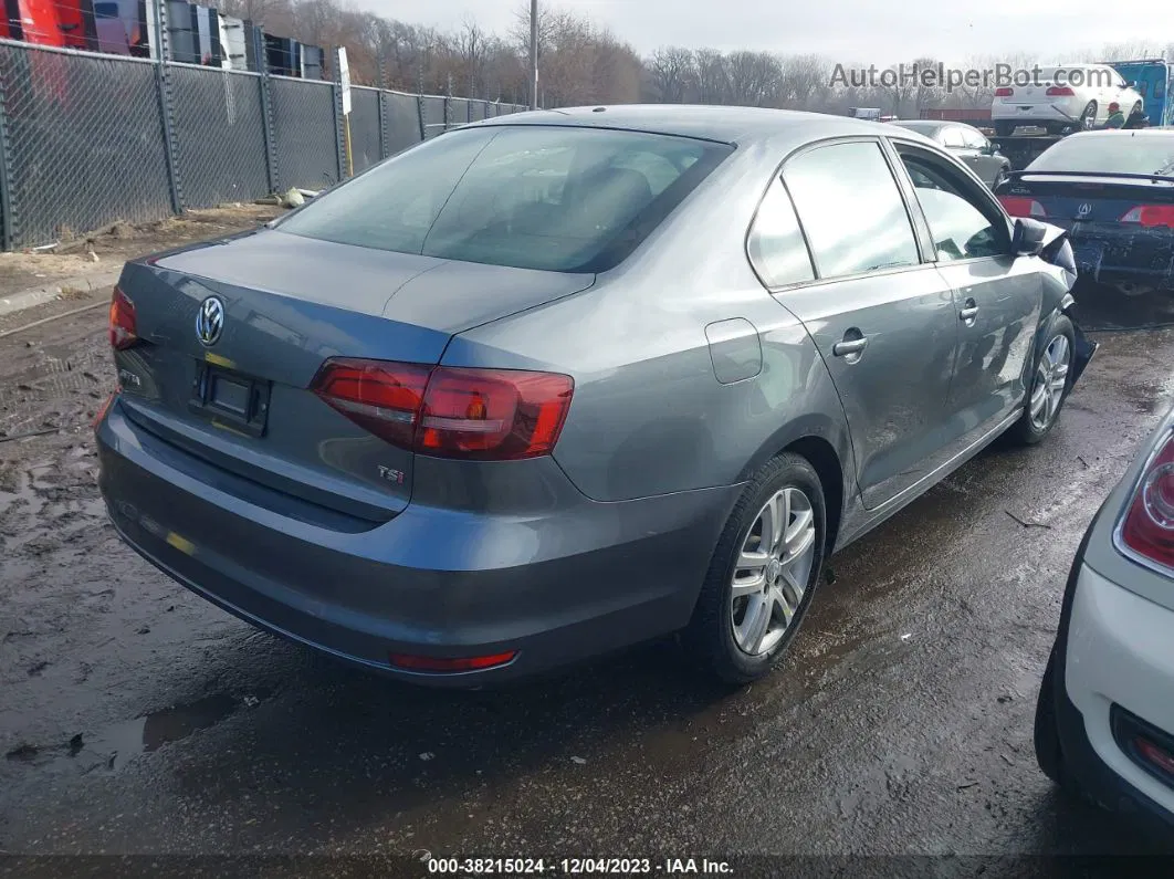 2018 Volkswagen Jetta 1.4t S Gray vin: 3VW2B7AJ3JM249780