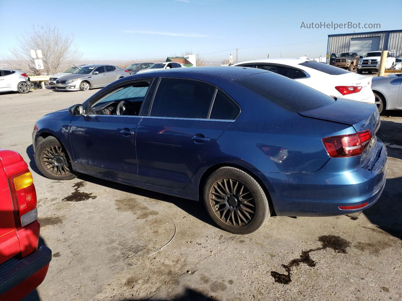 2017 Volkswagen Jetta S Blue vin: 3VW2B7AJ4HM240001