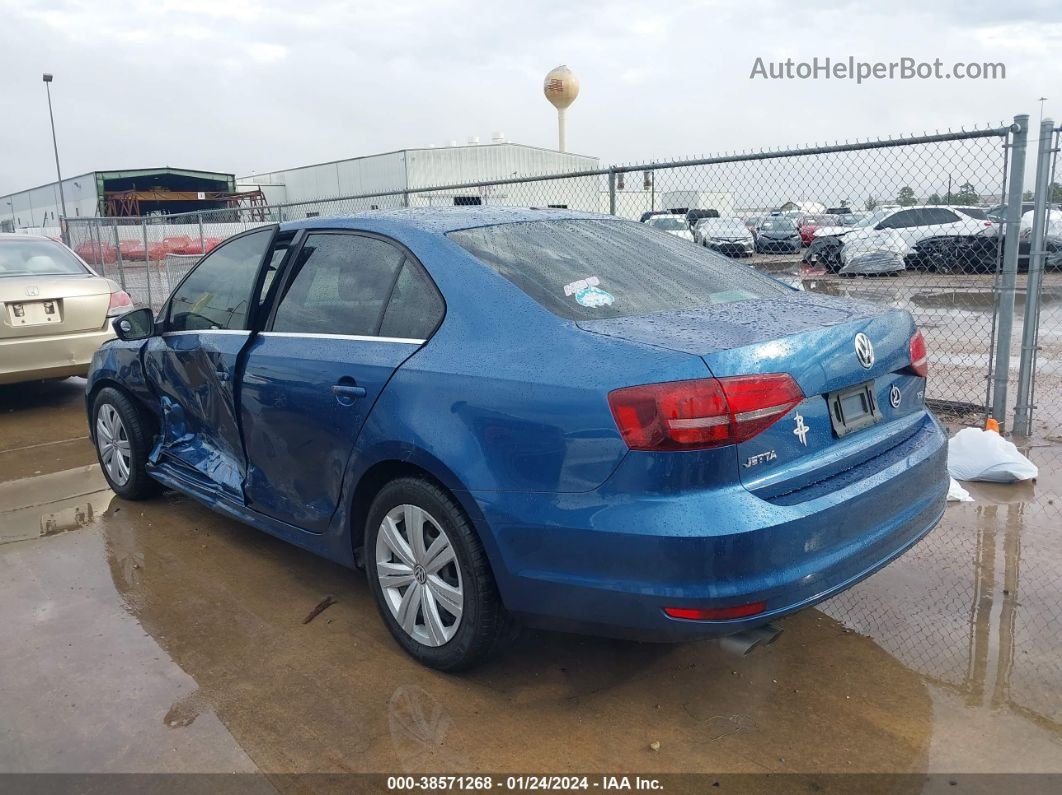 2017 Volkswagen Jetta 1.4t S Синий vin: 3VW2B7AJ4HM395471