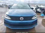 2017 Volkswagen Jetta 1.4t S Синий vin: 3VW2B7AJ4HM395471