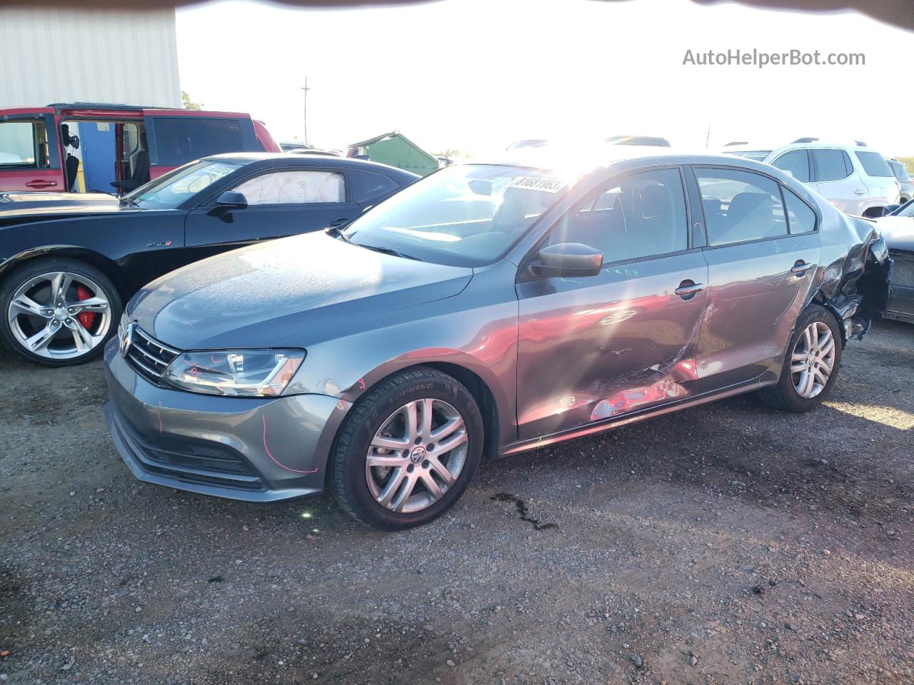 2018 Volkswagen Jetta S Угольный vin: 3VW2B7AJ4JM233314