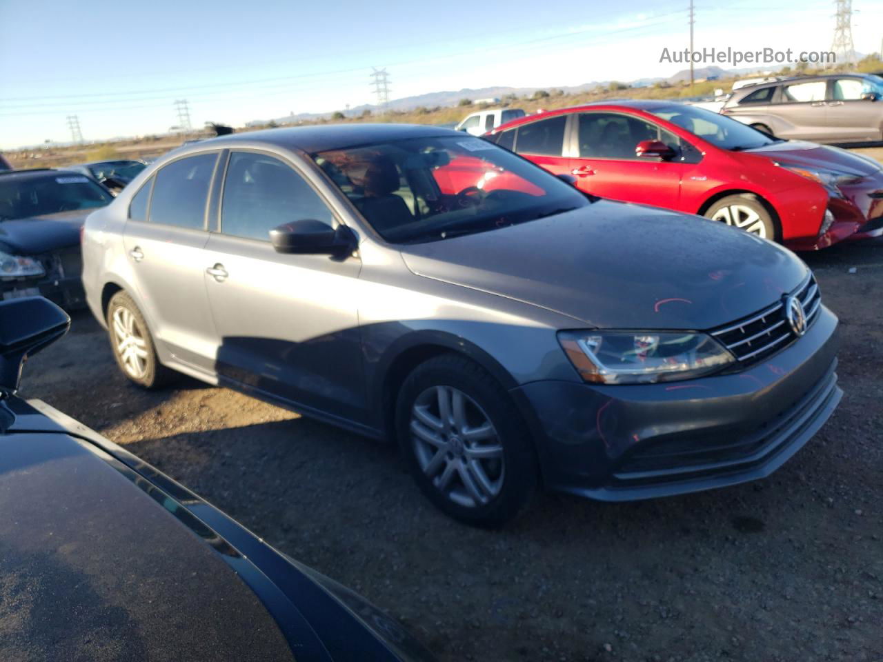 2018 Volkswagen Jetta S Угольный vin: 3VW2B7AJ4JM233314