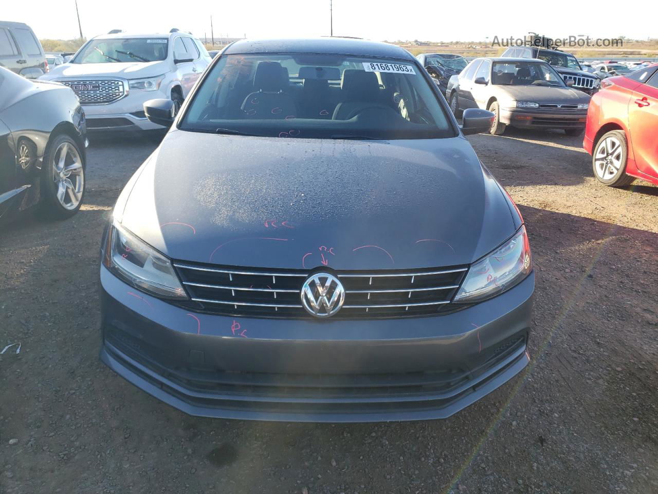 2018 Volkswagen Jetta S Угольный vin: 3VW2B7AJ4JM233314